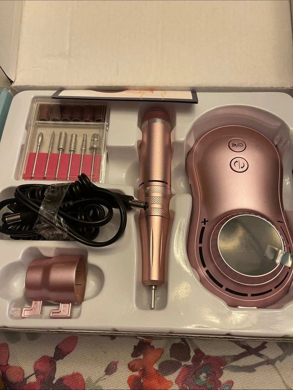 Professional Nail Drill Machine JF-602 in Pink